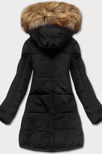 Zimní bunda s kožešinovou kapucí pro ženy LHD