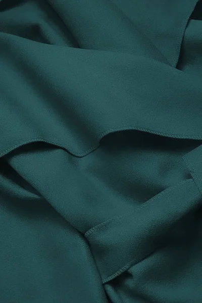 Tmavě zelený minimalistický dámský kabát 427 MADE IN ITALY