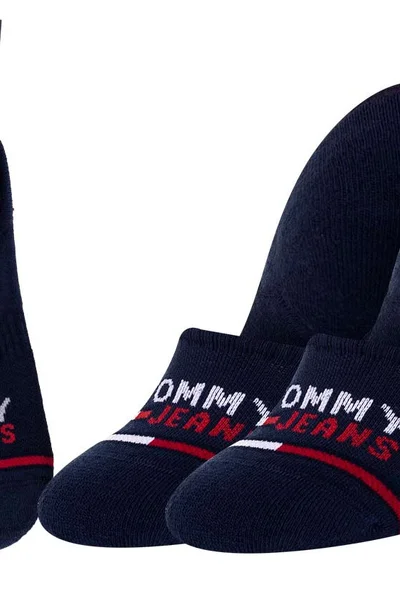 Tommy Hilfiger Neviditelné Ponožky 2Pack Tmavě Modré Tommy Hilfiger Jeans