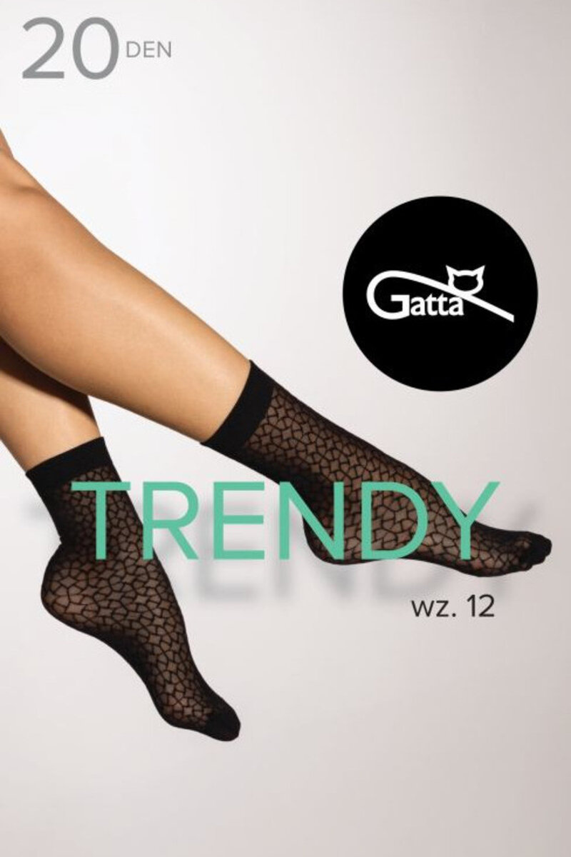 Dámské vzorované ponožky černé - Gatta TRENDYLINE, nero UNI i170_00096T129090