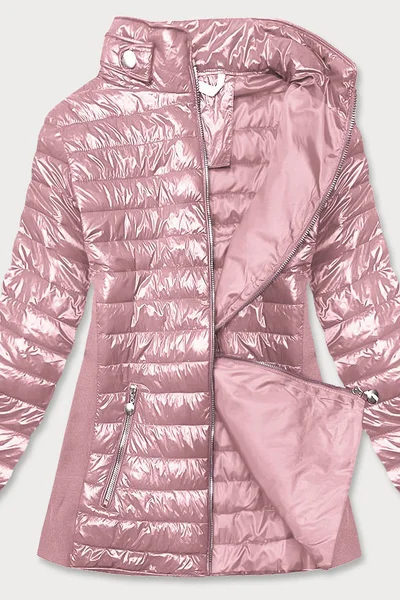 Růžová dámská lesklá bunda 18TW MINORITY