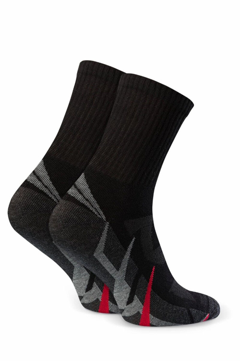Černé dětské ponožky Steven - Měkké vzorované, černá 35/37 i41_80901_2:černá_3:35/37_