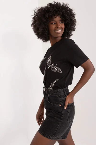 Černé dámské tričko FPrice - Elegantní Klasika