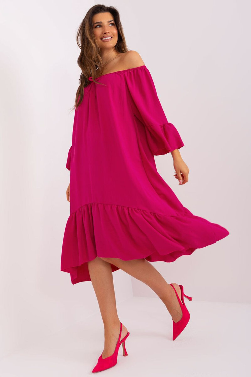 Letní volné dámské šaty s volánky - ITALY MODA, universal i240_183113_2:universal