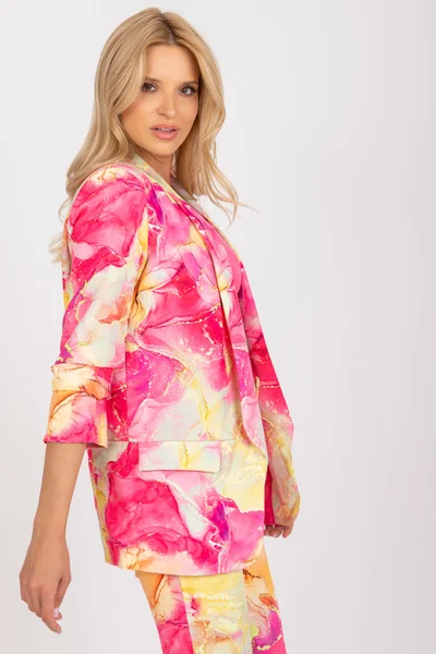 Růžové sako s vycpávkami pro ženy - elegantní kolekce