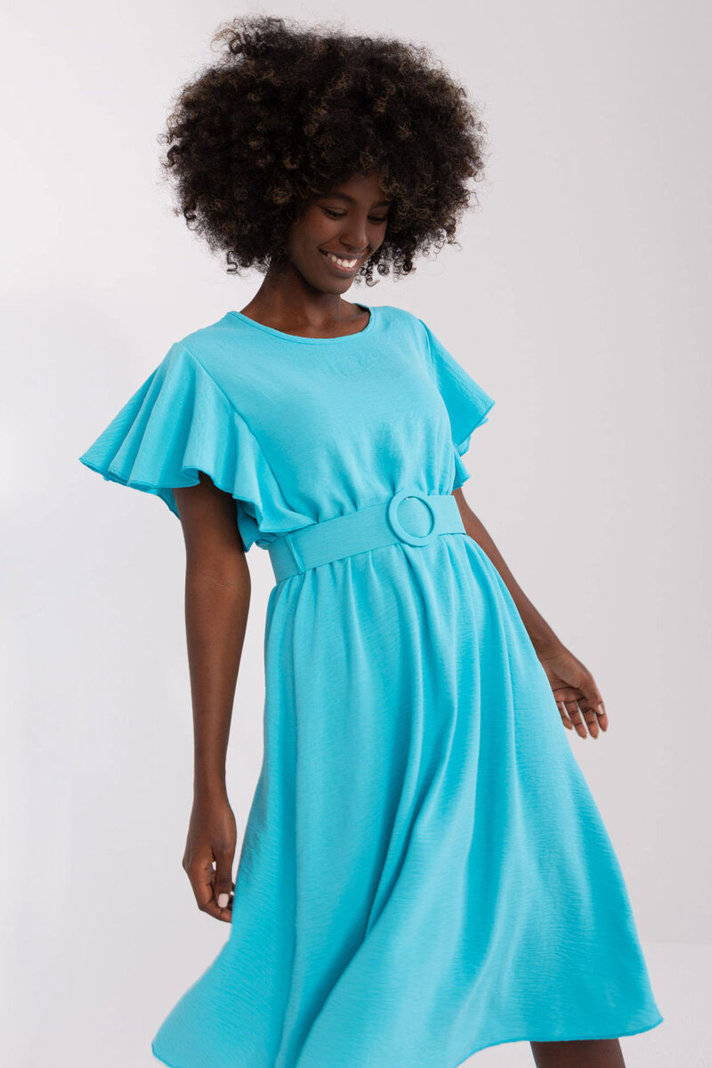 Letní dámské šaty s volánky a páskem, universal i240_183120_2:universal