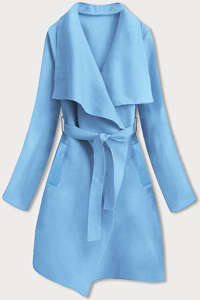Modrý Elegantní Dámský Kabát z Itálie