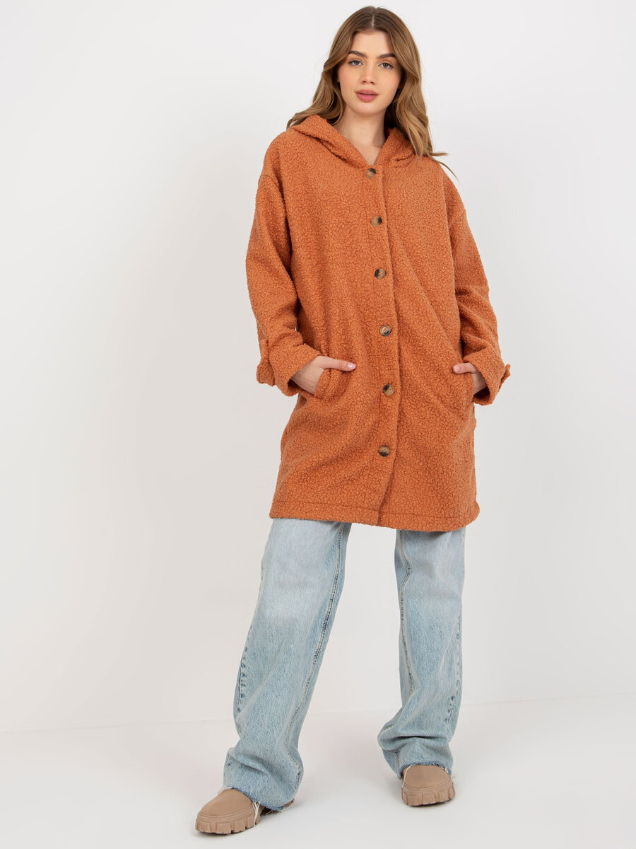 Dámský kabát RV PL 69B4 tmavě oranžový FPrice, L/XL i523_2016103330249