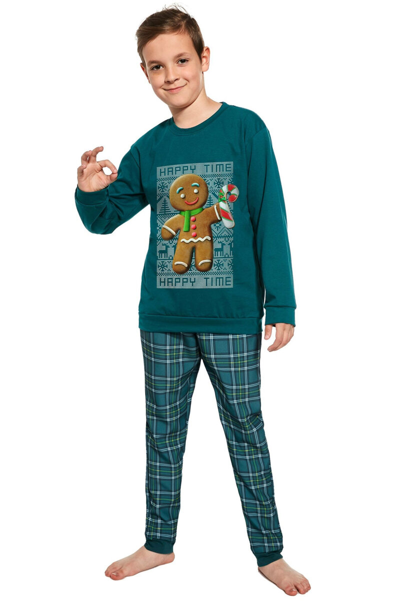 Zelené chlapecké pyžamo Cookie 4 - Cornette, Zelená 116 i41_9999933183_2:zelená_3:116_