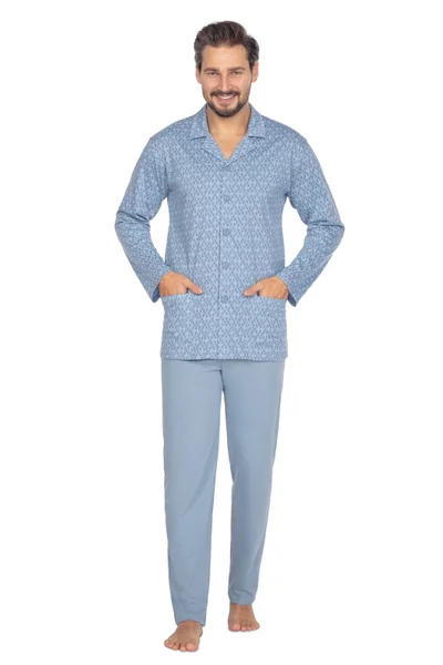 Mužské zipové pyžamo Regina - vzorovaná dámská halenka - 100% bavlna
