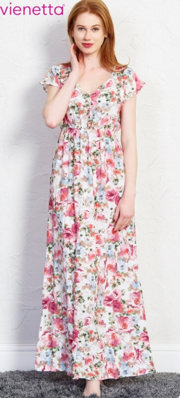 Letní maxi šaty Kate - Květovaná něžnost, bílá s květinovým vzorem L i10_P29749_1:133_2:90_
