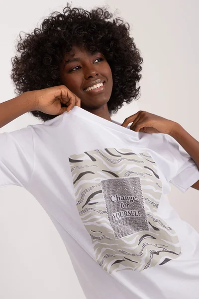 Klasické bílé dámské tričko od FPrice