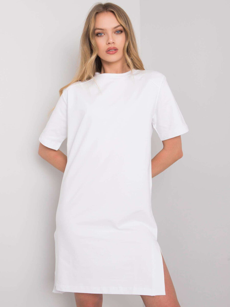 Dámské RUE PARIS Základní bílé šaty FPrice, S i523_2016102967668