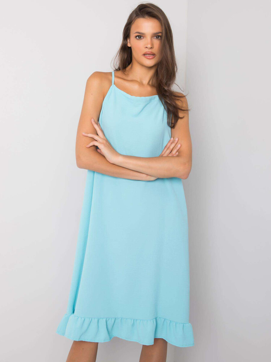 Dámské světle modré ležérní letní šaty FPrice, jedna velikost i523_2016102970774