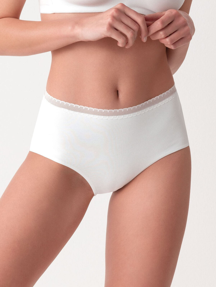 Klasické dámské kalhotky Cotonella Comfort Lace, bianco XL i384_91959366