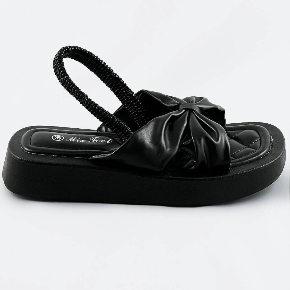 Dámské černé sandály na platformě 6YD2 Mix Feel, odcienie czerni XL (42) i392_20230-F