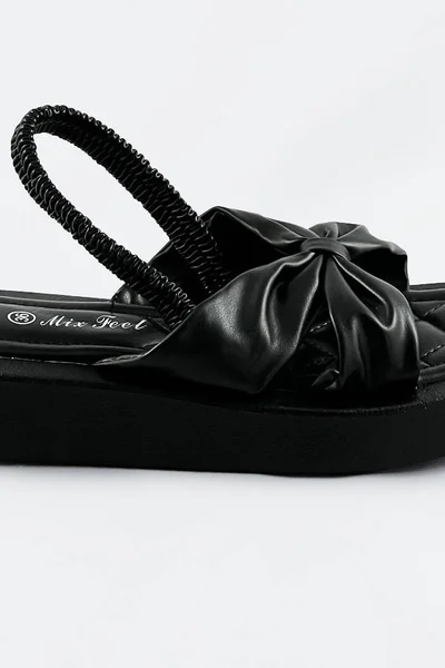 Dámské černé sandály na platformě 6YD2 Mix Feel
