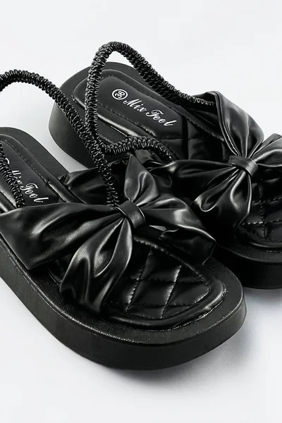 Dámské černé sandály na platformě 6YD2 Mix Feel