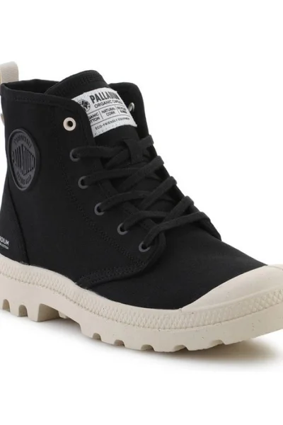 Dámské černé boty Palladium Pampa Hi Zip Organ