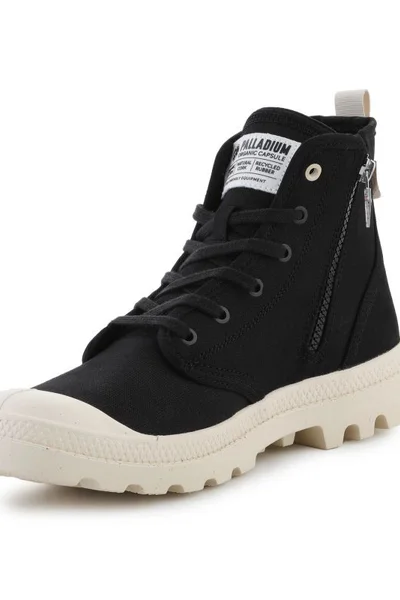 Dámské černé boty Palladium Pampa Hi Zip Organ