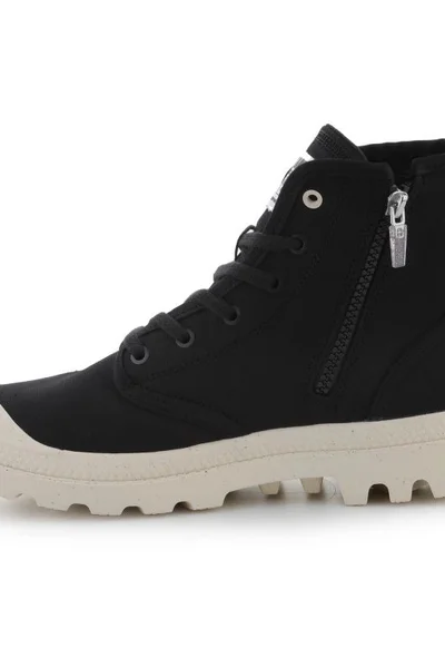 Dámské černé boty Palladium Pampa Hi Zip Organ