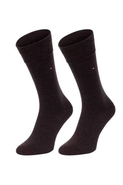 Komfortní pánské ponožky Tommy Hilfiger - hnědé - 2ks