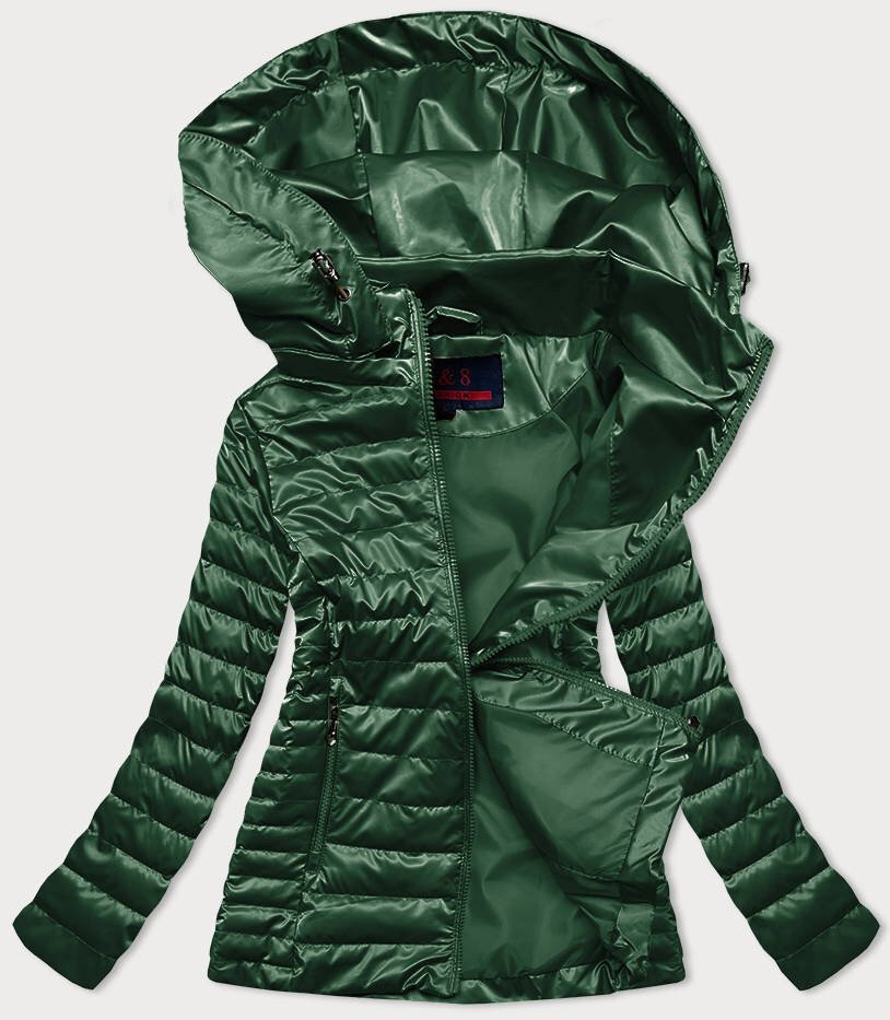 Zelená bunda pro ženy s kapucí 0W912K 6&8 Fashion, odcienie zieleni 46 i392_17306-R