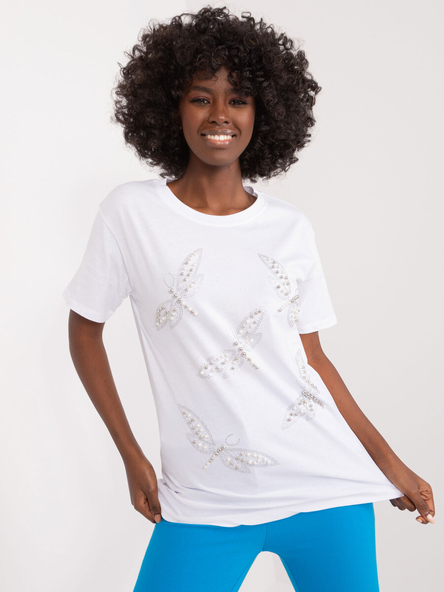 Lehké dámské tričko FPrice v bílé barvě, L i523_2016103505586