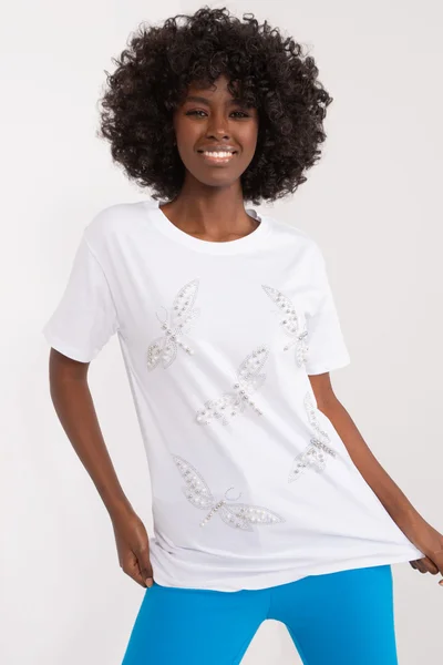 Lehké dámské tričko FPrice v bílé barvě