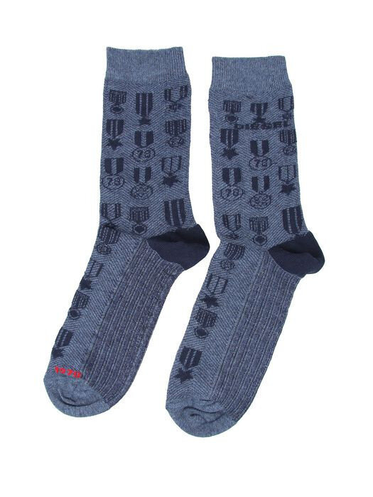 Pánské ponožky 00S6U0-0SAJW Diesel originální potisk, tmavě modrá L/43-46 i10_P14856_1:22_2:609_