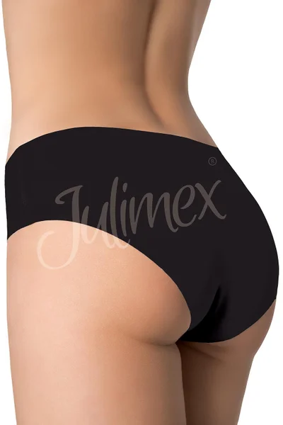 Jednoduché černé kalhotky Julimex s bezešvým laserovým řezem