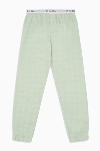 Pyžamo pro ženyvé kalhoty 000S6 zelená - Calvin Klein