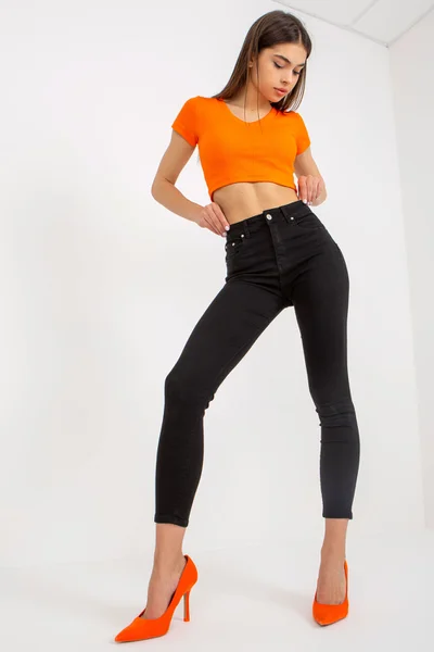 Černé džíny FPrice pro ženy - model NM SP s perfektním střihem