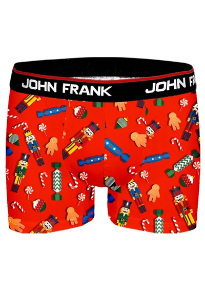 Vánoční limitované boxerky John Frank - Červená kolekce