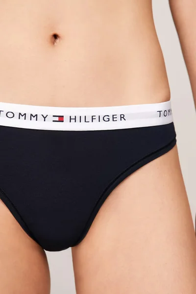 Modré tanga s logem Tommy Hilfiger