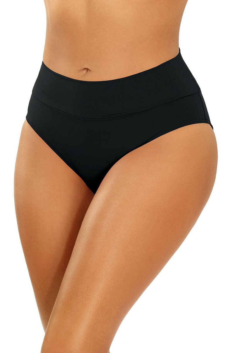 Černé dámské plavkové kalhotky Elegant Curves, černá 42-XL i384_89779741