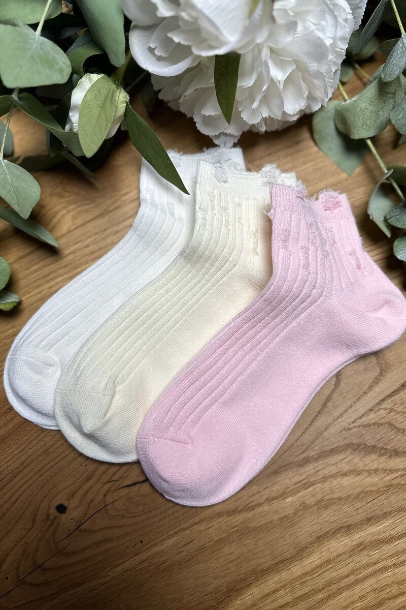 Žebrované dámské ponožky Magnetis Elegantní, bílá 36-40 i384_8412199