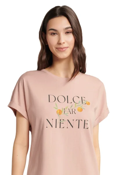 Růžová noční košile z bavlny Henderson