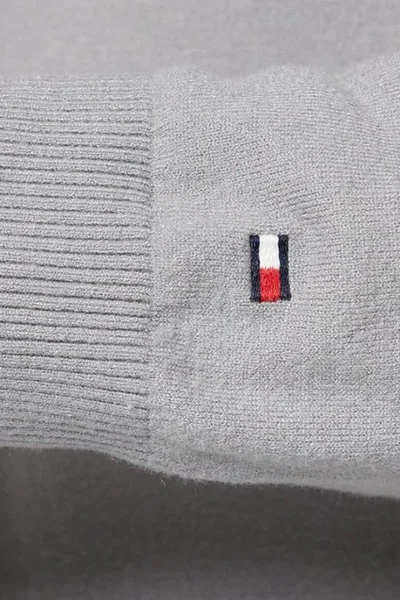 Šedý dámský svetr s kulatým výstřihem od Tommy Hilfiger