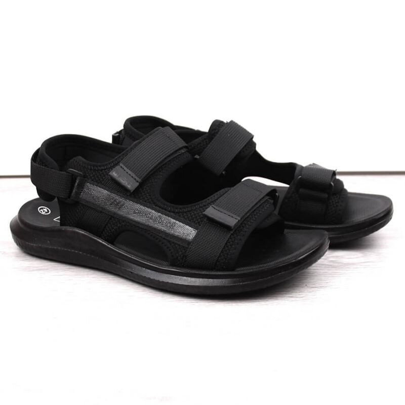 Zipové sportovní sandály pro pány - Černé pohodlí od News, 42 i476_86335014