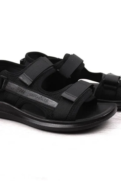 Zipové sportovní sandály pro pány - Černé pohodlí od News