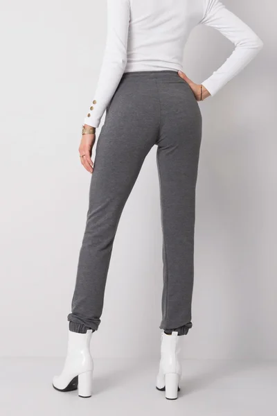 Dámské tmavě šedé bavlněné kalhoty pro ženy FPrice