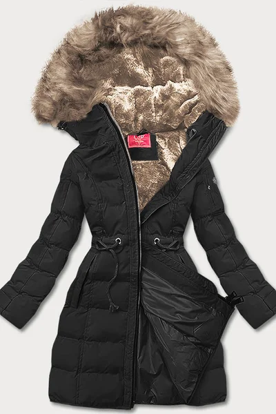 Zimní bunda s kožešinovou kapucí pro ženy - LHD