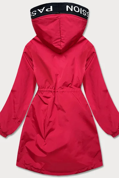 Asymetrická červená bunda pro ženy parka D4N S'WEST