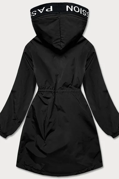 Asymetrická černá bunda pro ženy parka 25S7T8 S'WEST