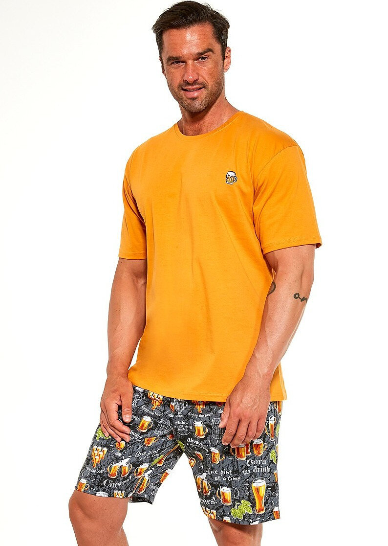 Pánské pyžamo Cornette 326/192 Beer kr/r S-2XL, oranžová M i384_35936647