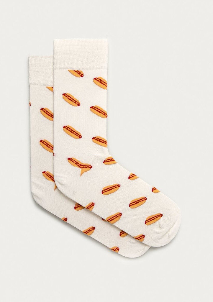 Komfortní pánské ponožky s originálním motivem John Frank, Bílá UNI i321_76370-449851
