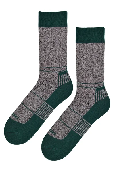 Teplé pánské ponožky z bavlny a vlny - Šedá elegance