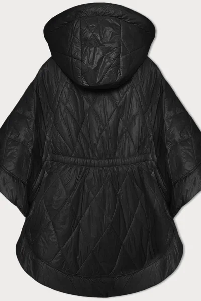 Černá pončo bunda s kapucí MINORITY