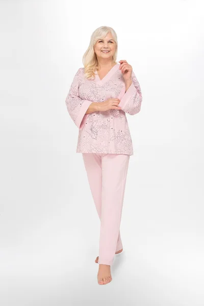 Růžové geometrické pyžamo Martel pro ženy